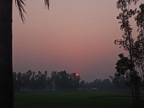 The atmosphere when the sun is going to set. Stock Photos
