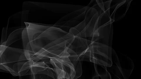 Atmospheric abstract image featuring soft gray smoke swirls gracefully floating Stock Footage 281703907