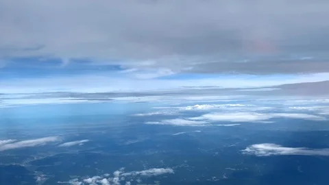 Atmospheric blue sky with white clouds Stock Footage 116416614