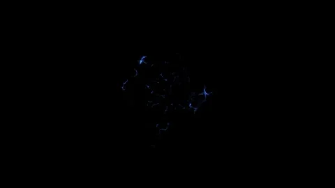 Atmospheric Cloud Discharge Lightning Compositing Element Against Black Screen Stock Footage 337776702