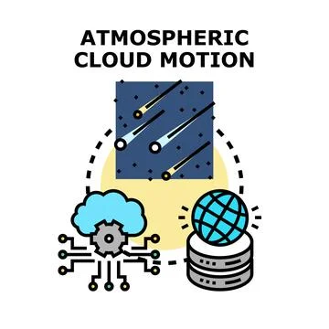 Atmospheric cloud motion concept vector illustration Stockillustratie