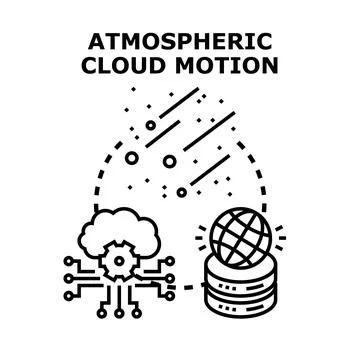 Atmospheric cloud motion concept vector illustration Illustrazione stock