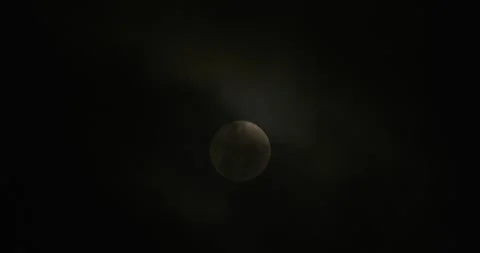 Atmospheric Clouds Crossing Full Moon, 8K Stock Footage 332921101
