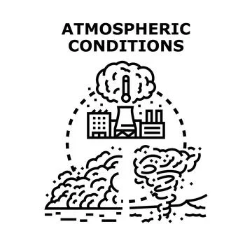 Atmospheric elements concept icon presenting human impact on the environment  Stock Illustration