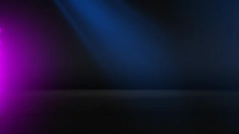 Atmospheric Empty Stage with Dual Colored Spotlights in Abstract Background Video stock 341917670