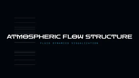 Atmospheric Flow Structure: Abstract Visual Dynamics on Black Background Stock Footage 337656174
