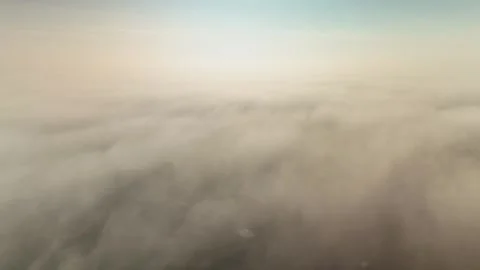 Atmospheric Fog Over Fields – 4K Drone Shot, Netherlands Stock Footage 318237656