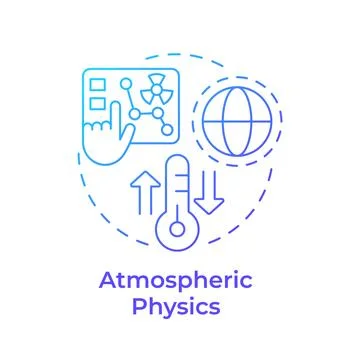 Atmospheric physics blue gradient concept icon Stock Illustration