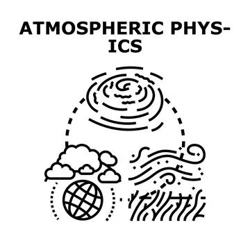Atmospheric physics science explaining earth's climate Stock Illustration