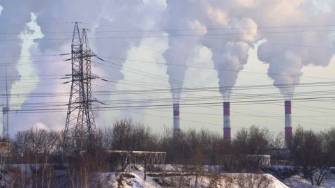 Atmospheric pollution electricity generation Stock Footage 104651168