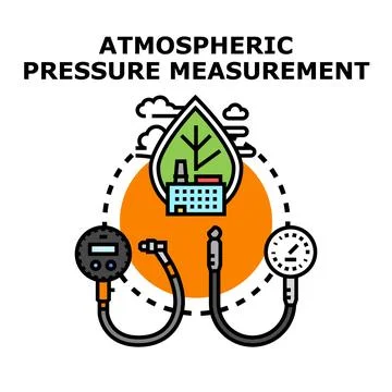Atmospheric pressure measurement system vector concept Stock Illustration