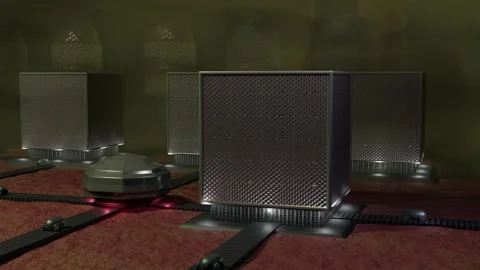 Atmospheric processors on Mars. 3d animation render. Stock Footage 258450083