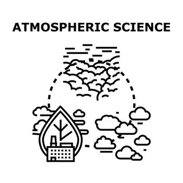 Atmospheric science concept studying climate change effects Illustrazione stock