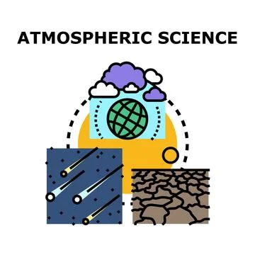 Atmospheric science studying climate change and ecology Ilustración de archivo