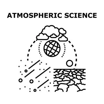Atmospheric science studying climate change and ecology Ilustración de archivo