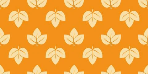 Atmospheric seamless pattern of autumn leaves Stock Illustration