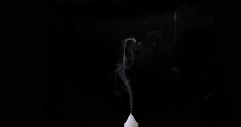 Atmospheric smoke effect isolated on black background. White smoke slowly floati Stock Footage 142754676