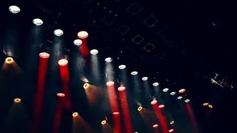 Atmospheric stage light Lightning during the concert and show Video stock 255447086