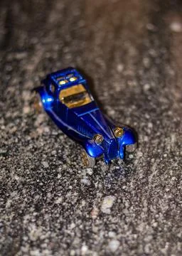 Atmospheric studio shot of a classic miniature model vehicle Stock Photos