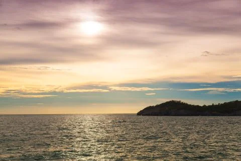 Atmospheric sunset. Stock Photos