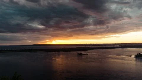 Atmospheric sunset view Stock Photos