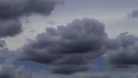 Atmospheric timelapse capturing the transition from fair weather to rain. Stock Footage 337332776