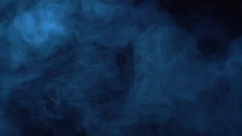 Blue steam, vapor on a black background,, Stock Video