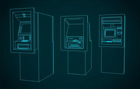 ATMs illustrations Stock Illustration