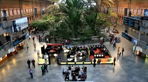 Atocha timelapse1 Stock Footage 8912477