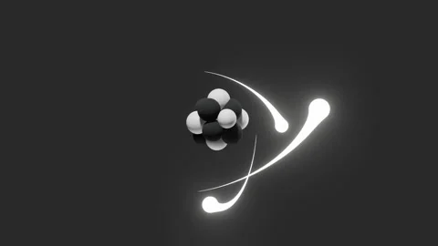 Atom 3D animation HD Video stock 237342299