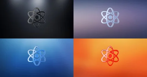 Atom 3d Icon Stock Footage 69806941