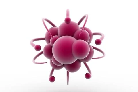 Atom 3d. Stock Illustration