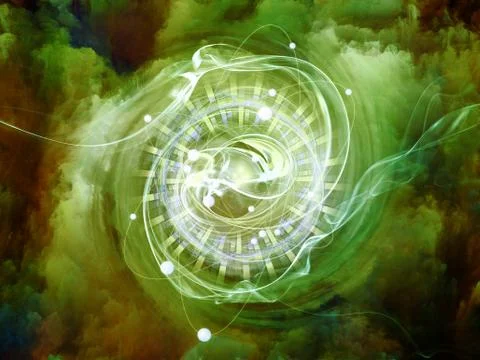 Atom Acceleration Stock Illustration