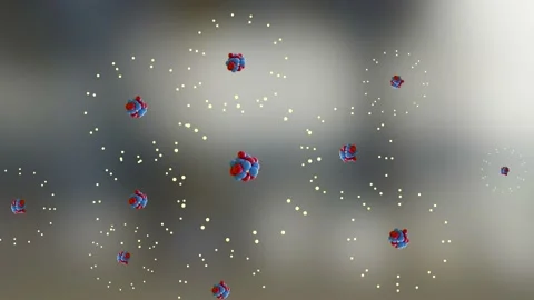 Atom anatomy, Atomic model or structure , electrons orbiting the nucleus Stock Footage 198414410