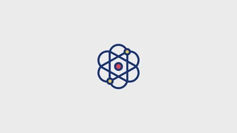 Atom Animated Icon Stock Footage 320226436