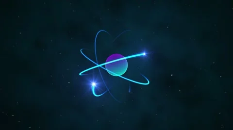Atom animated motion graphic Video stock 10838684