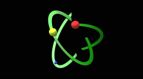 Atom animation on black background 4k Resolution Stock Footage 42656214