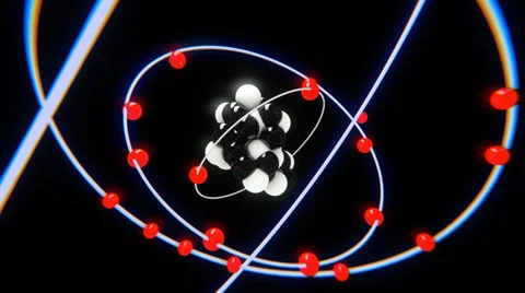 Atom Animation (HD+Loop) Video stock 32015509