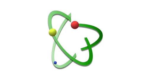 Atom animation on White background 4k Resolution Stock Footage 42657173