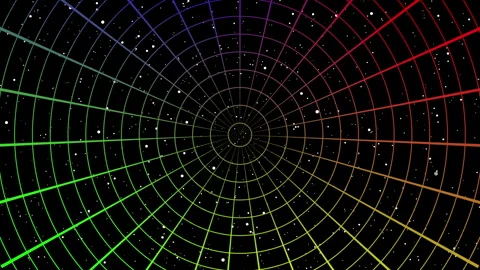 Atom array RGB Tunnel Video Animated Background Stock Footage 346664134