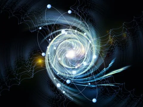 Atom Backdrop Illustrazione stock