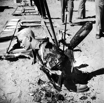 Atom Bomb Blast, Yucca Flat, Nevada, USA Stock Photos