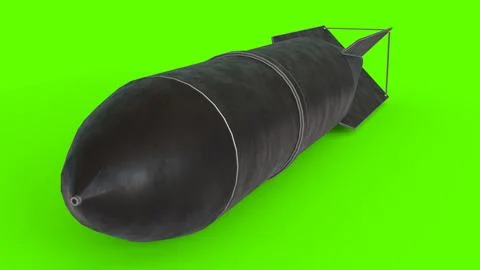 Atom bomb with green background Stock Illustration