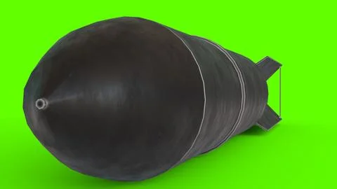 Atom bomb with green background Stock Illustration