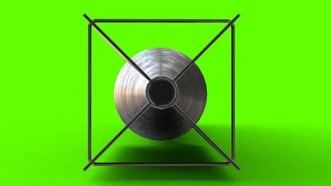 Atom bomb with green background Stock Illustration