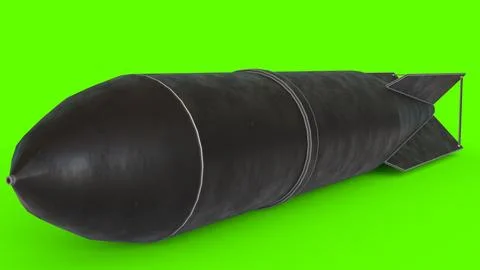 Atom bomb with green background Stock Illustration