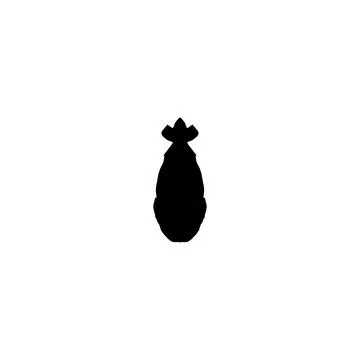Atom bomb icon. Simple style nuclear danger poster background symbol. logo .. Stock-Illustration