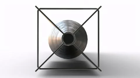 Atom bomb with white background Stock Illustration