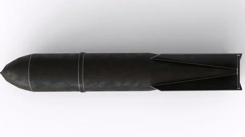 Atom bomb with white background Stock Illustration