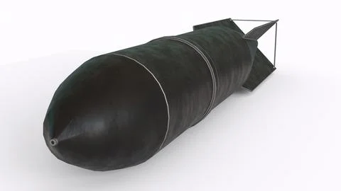 Atom bomb with white background Stock Illustration